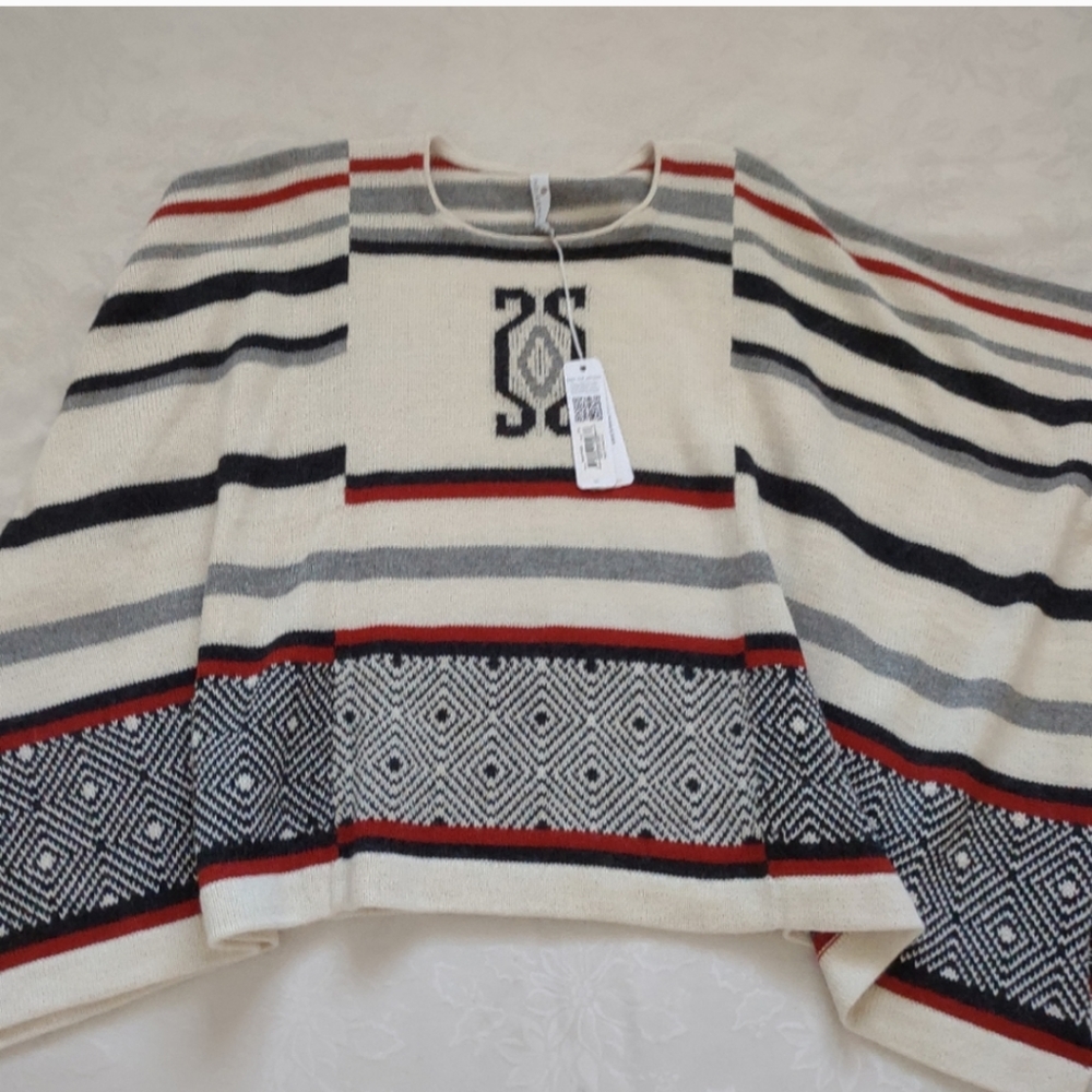 New 🎀 Fine organic Alpaca wool Handmade in Peru poncho folklore